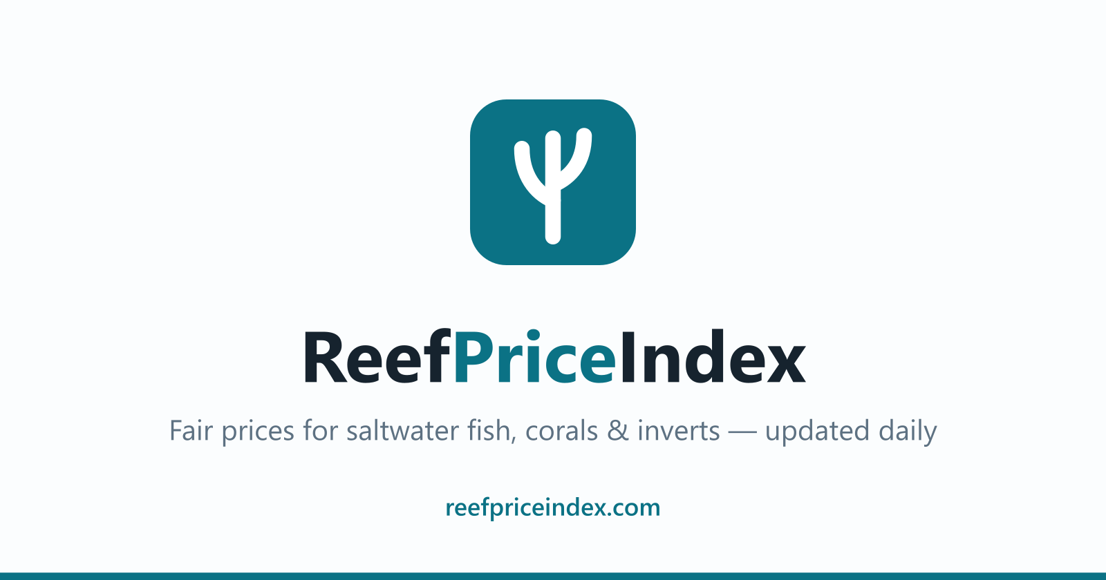 Reef Price Index — Fair Prices for Saltwater Fish, Corals & Inverts